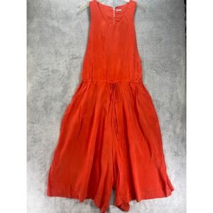 Crea Concept Jumpsuit Women 42 US 10 Orange Sleeveless Wide Leg Culotte